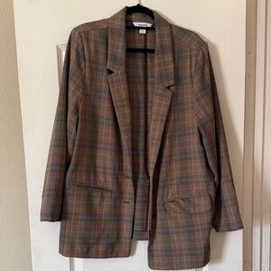 Old Navy Tan and Black Plaid Blazer